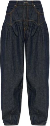 Ganni Loose-Fit High-Rise Jeans - Dames - Loose Fit Jeans - Blauw - W26 L33 - Denim - Jeans