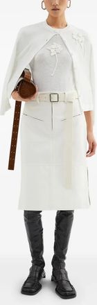 Jil Sander Womens Chaqueta Punto Flor Crudo - White Cashmere - Size EU 38 (Womens)