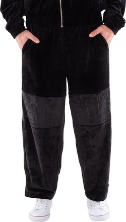 GCDS Logo Embroidered Velvet Pants