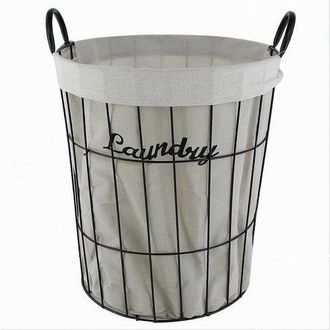 Trade Shop Trade Shop - Cesto Porta Biancheria Contenitore In Tessuto Con Struttura Metallo Bagno 10632