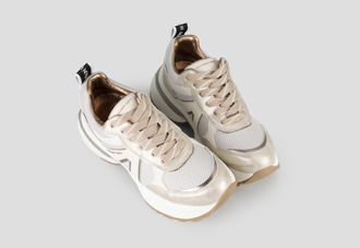 Alexander Smith Victoria Woman in ivory mesh and dusty laminated with gold details