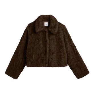 Summum Zachte Faux Fur Jas - Dames - Jassen - Bruin - Maat: S Satijn