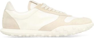 Jil Sander Contrasterende Low-Top Sneakers - Heren - Sneakers - Beige - 40 EU - Leer - Schoenen