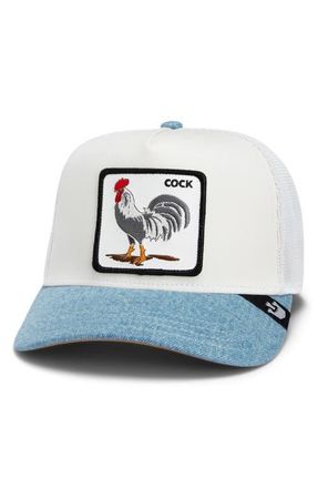 Goorin Brothers Rooster Patch Snapback Baseball Cap in White at Nordstrom