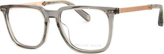 Philipp Plein VPP058M09MB Square Full Rim Eyeglasses - Gray