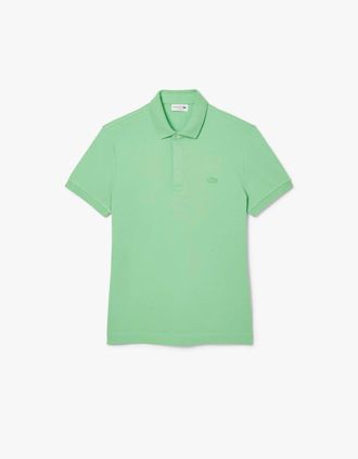 Lacoste Mens Regular Fit Paris Stretch Piqué Polo Shirt - Green - Size: 40