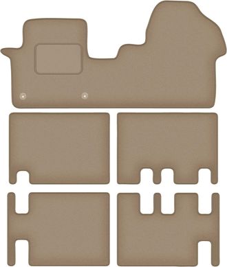 OEM Alfombrillas De Terciopelo Para Coche: Citro&euml;n Jumpy Iii De 3 Filas (2018-) Color Beige