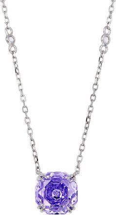Savvy Cie Jewels Silver Cz Pendant Necklace