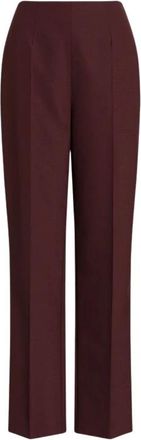 Alberta Ferretti Klassieke Rechte Broek - Dames - Straight fit broeken - Rood - XS - Leer - Broeken