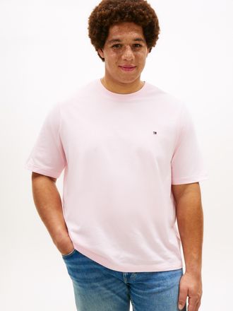 Tommy Hilfiger Big & Tall T-Shirt BT-ESS SEASONAL REG SOLID TEE-B, Herren, Gr. 4XL, pink, Single Jersey, Obermaterial: 100% Baumwolle, TOMMY HILFIGER BIG & TALL, regular fit no