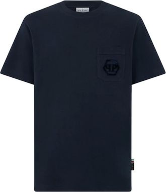 Philipp Plein Camiseta Cuello Redondo Ss Hexagon - Tops - Hombre - Azul - XL