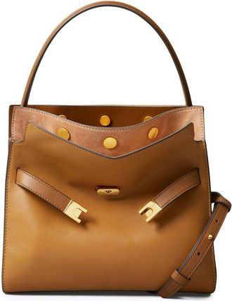 Tory Burch small Lee Radziwill crossbody bag - women - Calf Leather/Calf Suede - One Size - Brown