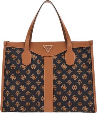 Guess Tote Bags, female, Brown, Size: ONE SIZE Silvana Tote Bag