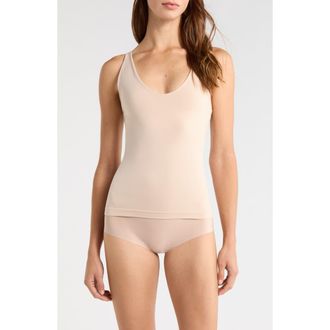 Nordstrom Seamless Shelf Bra Layering Tank in Beige Smoke at Nordstrom, Size X-Large