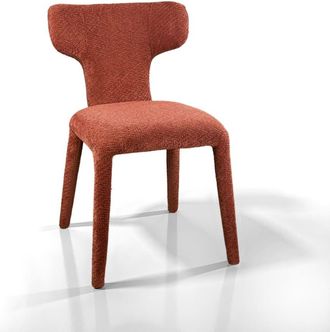 Oresteluchetta Set 2 sillas en tejido jaspeado rojo ladrillo 81x50x60 cm