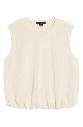 Sanctuary Quinn Bubble Sleeveless Top in Bone at Nordstrom, Size Xx-Large