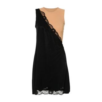 Maison Margiela Dames, Jurken, Zwart, Maat: S Viscose