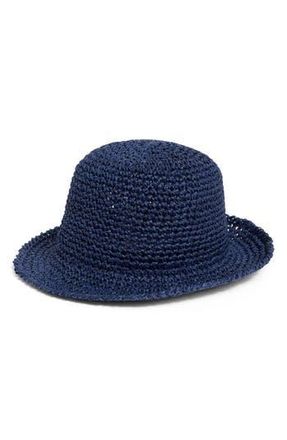 Kate Spade New York Straw Cloche in French Navy at Nordstrom Rack