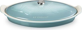 LE CREUSET Heritage Covered Stoneware Fish Baker in Sea Salt at Nordstrom