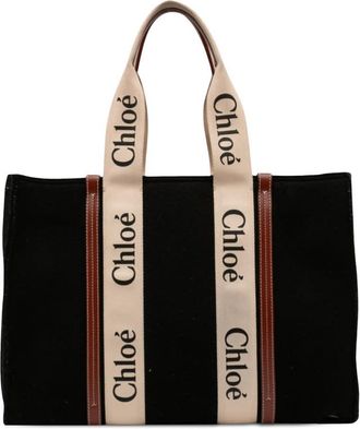 Chlo&eacute; Pre-owned Chloe Large Wool Woody Tote Ladies 01227565
