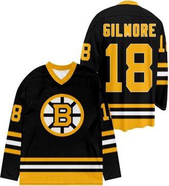 Generic Happy Gilmore 2 Merch Hockey Jersey Men Women Long Sleeve V-Neck T-Shirt Casual Streetwear Clothes (B,XXS)