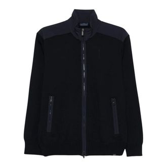 Paul & Shark Maglia Zip Lana - Heren - Truien - Blauw - Maat: 3XL Wol