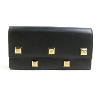 Ferragamo Black Leather Long Wallet (Bi-Fold) (Pre-Owned)