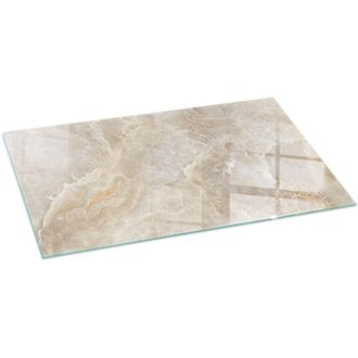 Tulup Vetro Temperato Resistente Al Calore Per Camino Protezione del Pavimento dal Calore Resistente a Scintille Motivo pietra naturale 140x70 cm