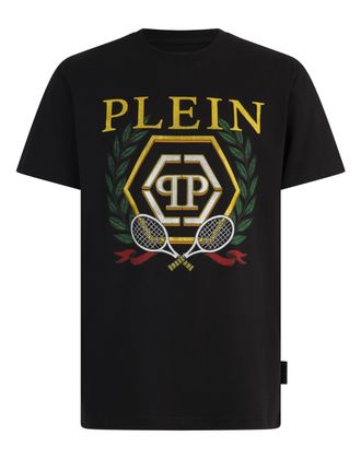 Philipp Plein Round Neck T-Shirt Tennis Crest