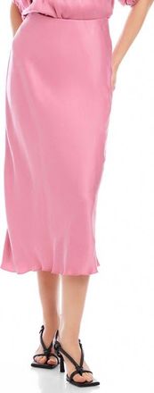 Fifteen Twenty Eva Bias Midi Skirt in Peony at Nordstrom, Size X-Large