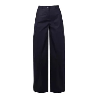 Alessia Santi Wide Trousers, female, Black, Size: M Pantalone Diamante
