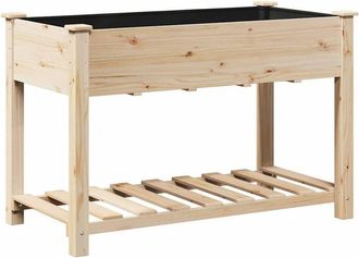 vidaXL Vidaxl - Maceta Para Jard&iacute;n Con Estante Beige 115 X 59 X 76.5 Cm