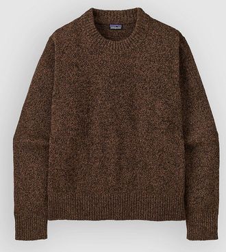Patagonia Recycled Wool-Blend Crewneck Cardigan marrone