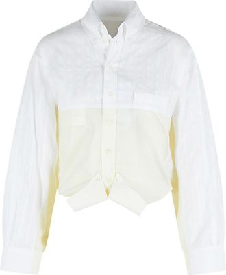 Maison Margiela White Mirror Effect Cotton Poplin Shirt