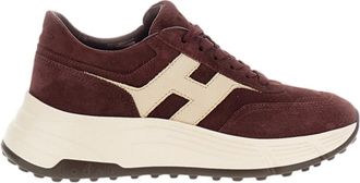 Hogan Red Suede Leather Ultralight Sneakers