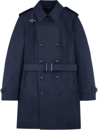 Fay Trenchcoats - Heren - Trenchcoats - Blauw - S - Leer - Jassen