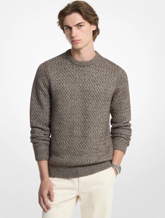 Michael Kors Crosshatch Cotton Blend Sweater