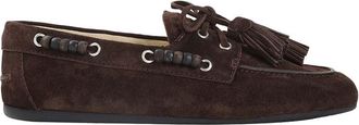 Miu Miu Brown Suede Tassel Loafer