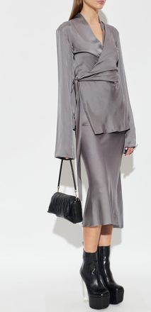 Rick Owens Long Sleeve Top, Womens, Grey