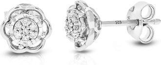 Vir Jewels 1/12 cttw Lab Grown Diamond Composite Earrings in Sterling Silver With Push Backs For Women