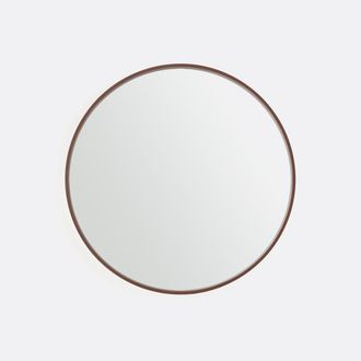 La Redoute Interieurs Ronde spiegel, fineer notenhout &Oslash;80 cm, Alaria