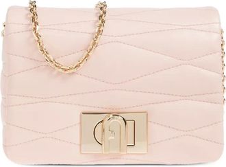 Furla 1927 gewatteerde mini-crossbodytas met ketting - Roze