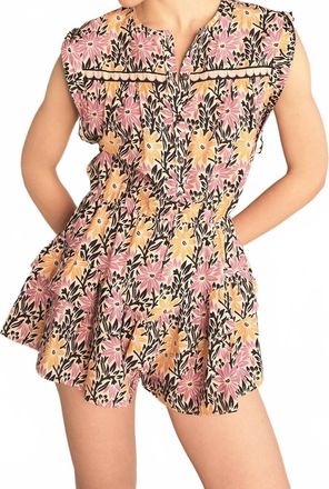 Saylor Xena Floral Batik Romper In Multi