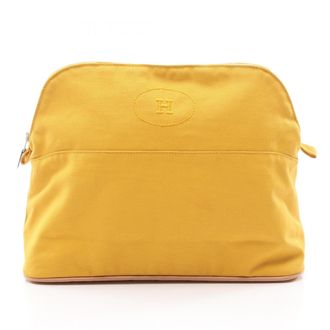 Herm&egrave;s Yellow Canvas Pouch (Pre-Owned)