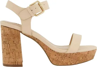 Dune London Dames/Dames Jarell Leren Blok Sandalen (Ecru)