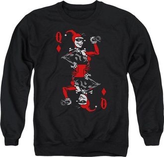 Gildan Batman Quinn Of Diamonds Adult Crewneck Sweatshirt