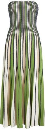 SIMKHAI Soleil Striped Knit-jersey Midi Dress - Green - S (UK8-10 / S)