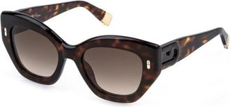 Furla Sfu 985 Zonnebril - Dames - Zonnebrillen - Bruin - 52 MM - Accessoires