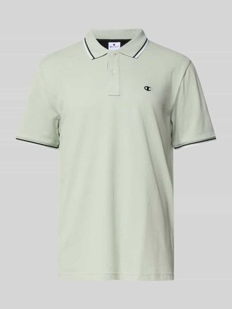 Champion Regular Fit Poloshirt mit Logo-Stitching in Mint, Gr&ouml;&szlig;e M