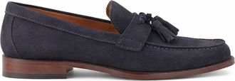 Base London Flint Mens Loafer Shoes Navy Leather - Size UK 10
